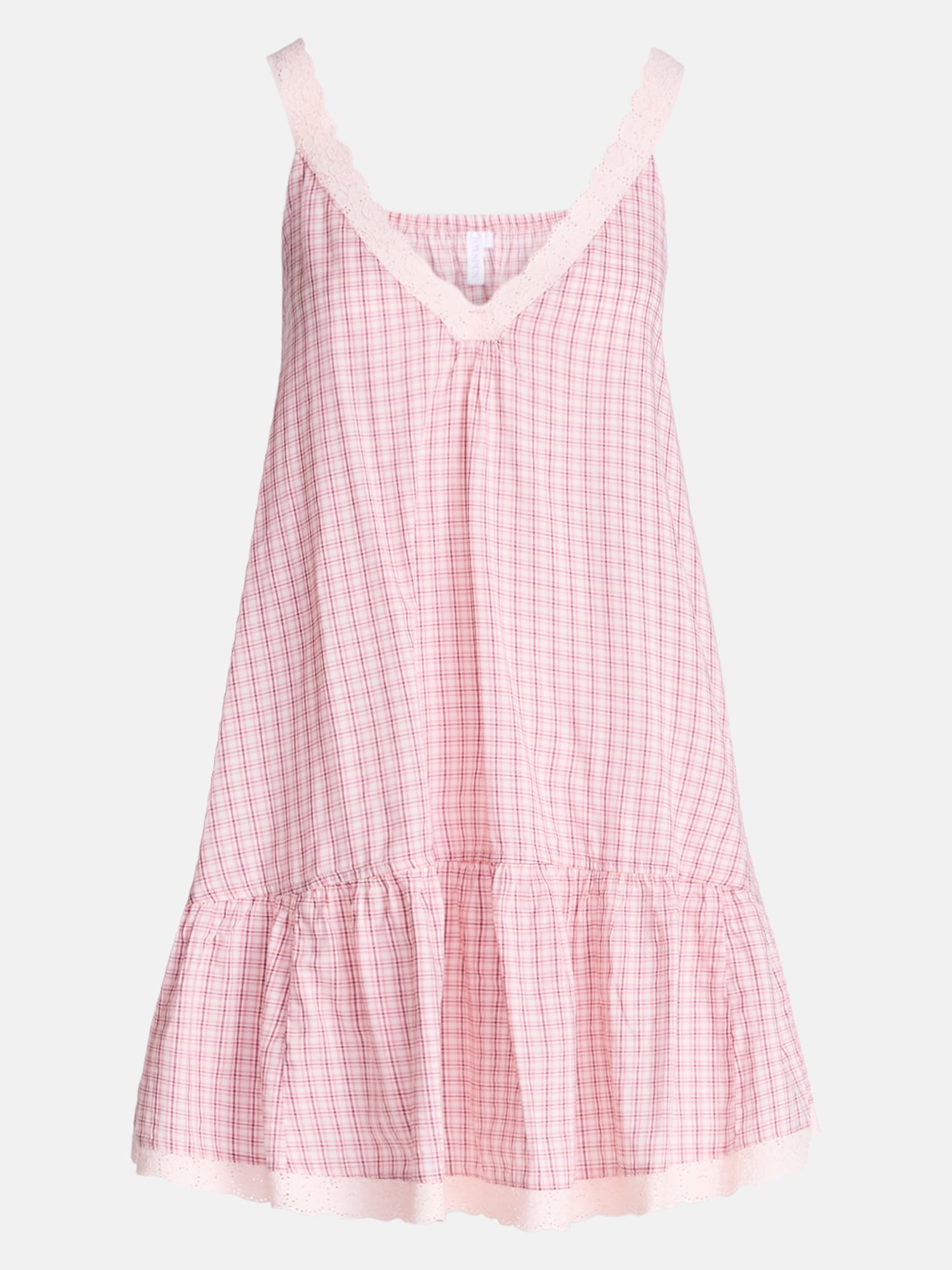 Joyspun Women’s V Neck Woven Sleep Chemise, Sizes XS-3X