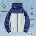 thumbnail image 1 of Chemise de Protection Solaire UPF 50+ Rafraîchissante Séchage Rapide Veste à Capuche Extensible pour Pêche Exercice Extérieur, Hommes Femmes Manteau d'Entraînement Respirant UV Manches Longues Décontracté, 1 of 6