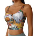 thumbnail image 2 of Balery Welcom Fall Pattern Racerback Sports Bras for Women - Padded Seamless High Impact Support for Yoga Gym Workout Fitness-Medium, 2 of 8