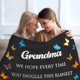 thumbnail image 3 of Grandma Gifts Blanket, Birthday Gifts for Grandma, Great Grandma Birthday Gifts, Grandma Gifts from Grandkids, Soft Flannel I Love You Grandma Throw Blanket 60" x 50", 3 of 6