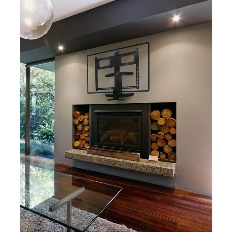 Manhattan Above Fireplace Pull Down TV Wall Mount with up/down motion,  tilt, swivel and rotate, 70 maximum screen size, up to 77 lbs., black -  Walmart.com