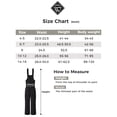 thumbnail image 5 of Wantdo Girls' and Boys' Ski Pants Waterproof Snow Bibs Overalls Insulated Snowboarding Bibs Black 10-12, 5 of 11