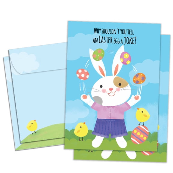 Tree-Free Greetings Easter Greeting Card 2 Pack, 5 x 7, Egg Joke (GT68805)