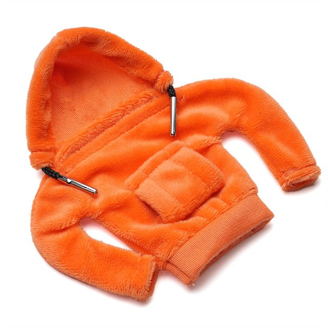 Cozy Fluff Car Gear Shift Knob Cover - Round Head Compatible, Scratch Protection, Soft Grip, Easy Installation, Cute Personality Design for Auto Interior (Orange)