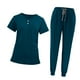 thumbnail image 5 of Conjunto de uniforme médico para mujer, pantalón con cordón y pantalón deportivo para salón de belleza. XL, 5 of 9