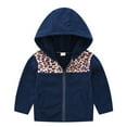thumbnail image 1 of Gibobby Chamarra de invierno para niños y niñasNiños pequeños, niñas, invierno, manga larga, , estampados de , vellón, grueso, cálido, con capucha, Tops,(Marina, 18-24 Meses), 1 of 3
