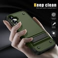 thumbnail image 5 of for Samsung Galaxy S24 Case, Luxury Anti-falling Shockproof Hybrid Military Grade Cover W/Built-in Kickstand | Ultimate Drop Protection for Samsung Galaxy S24, Armygreen, 5 of 7