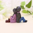 thumbnail image 3 of CAROOTU Creative Back-To-Back Micro Landscape Romantic Lovers Crafts Ornaments For Home, 3 of 5