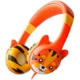 thumbnail image 2 of kidrox tiger-ear kids headphones, 85db volume limited, adjustable and safe hearing protection, tangle free cable, wired on-ear earphones for children toddler boys girls, 2 of 8