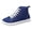 Blue, variant on Classic High Top Canvas Shoes for Women Lace Up Solid Color Breathable Casual Walking Shoes