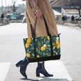 thumbnail image 4 of FORMRS Canvas Laptop Tote Bag for Women with 15.6" Computer Compartments Shoulder Handbag, Blue Lemons, 4 of 7