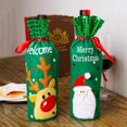 thumbnail image 3 of Funda navideña para botellas - 3 bolsas para botellas de vino, champán y cerveza con motivos navideños - Decoración para botellas de Papá Noel, muñeco de nieve, abeto y motivos navideños - Idea de re kaili Sencillez, 3 of 5