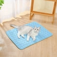 thumbnail image 4 of Summer Dog Cooling Mat & Sleeping Pad, Pet Summer Pads Cat Ice Silk Self Bed Sleeping Washable & Portable Cushion Home or Outdoor for Kennel/Sofa/Bed/Floor/Car Seats Small Medium Large Dogs Cats, 4 of 7