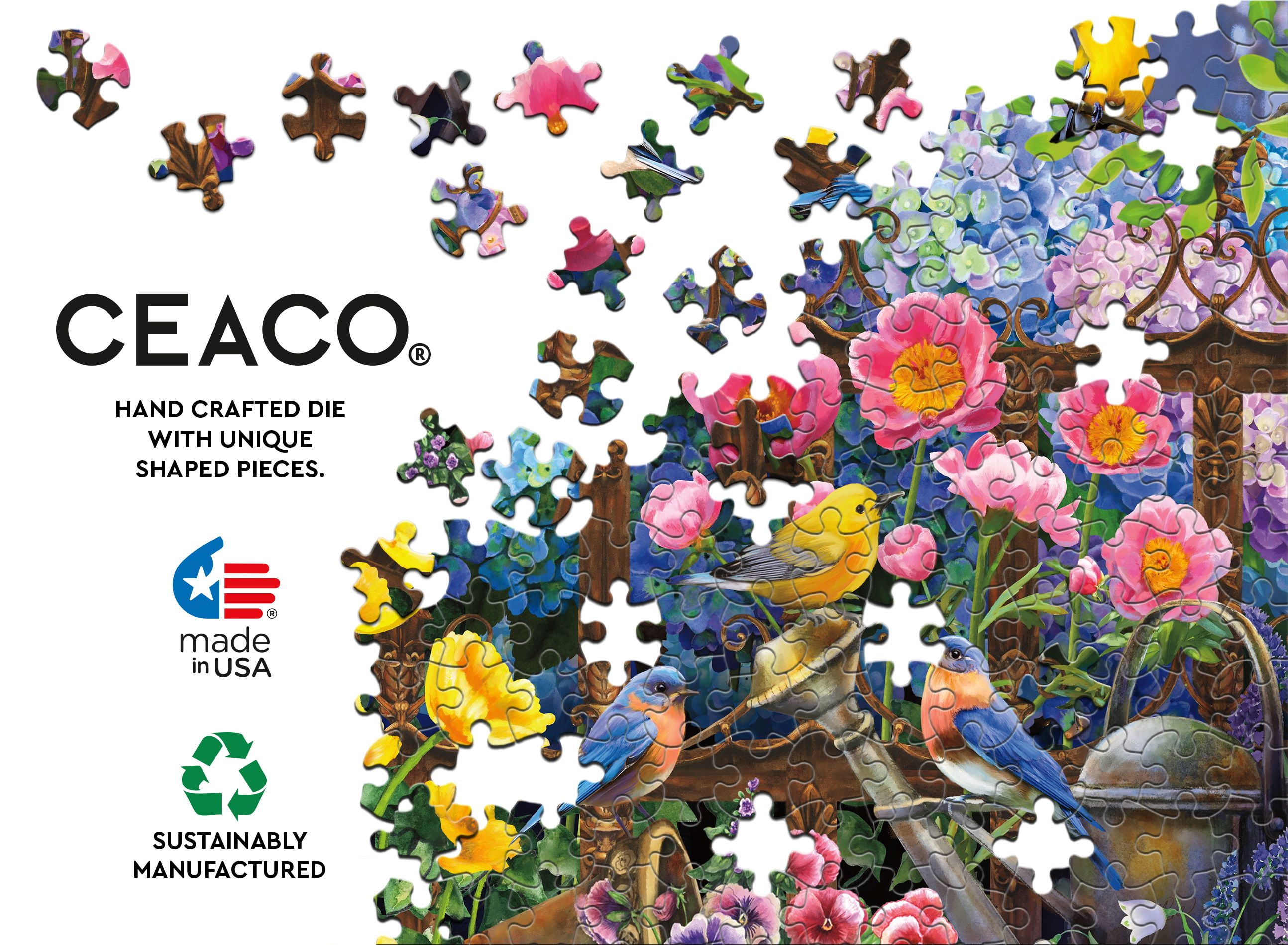 Ceaco Hydrangeas 300 Piece Jigsaw Puzzle, Art by Gina Jane, Ages