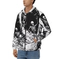 thumbnail image 3 of Kdxio Skeleton Wave Artwork Print Men Hoodies Casual Hoodies for Men with Zip Pockets Full Zip Long Sleeve Sweatshirt Sports Hooded Jacket-Medium, 3 of 5