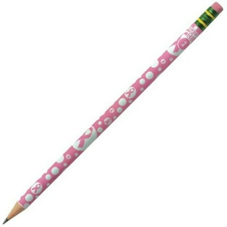 Ticonderoga® Breast Cancer Awareness pencl, #2 Soft Lead, Pink, Pack Of 12