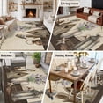 thumbnail image 5 of Vintage Flowers Area Rugs 5'x7', Washable Small Throw Rugs for Laundry Room Playroom, Birds Retro Art Elegant Farmhouse Rustic Indoor Outdoor Rug Non-Slip Low Pile Carpet Runner Reversible Floor Mats, 5 of 8