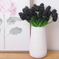 thumbnail image 5 of 10 flores artificiales de tulipán de tacto real (negro) TUNC Sencillez, 5 of 5
