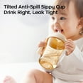 thumbnail image 3 of Bc Babycare Natural Flow Anti-Colic Sippy Cup,Weighted Straw Cup  Baby Water Bottles with Nipples Handles,10oz,Beige, 3 of 8