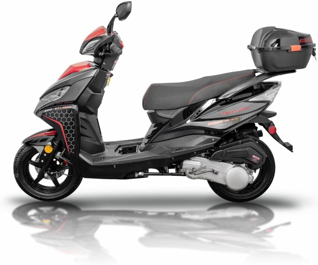 Brand New Vitacci Force 200 EFI Scooter Moped Deluxe Motorscooter for Adults - Black Color