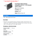 thumbnail image 2 of Front Blower Motor Resistor - Compatible with 2013 - 2018 Hyundai Santa Fe Sport 2014 2015 2016 2017, 2 of 2