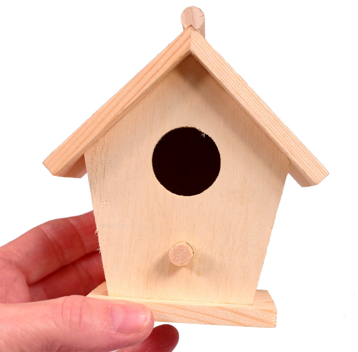Creative Hobbies Mini 4 Inch Tall Birdhouse, Set of 12, Unfinished Wood Ready to Paint or Decorate