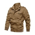 thumbnail image 2 of TACVASEN Mens Comfortable Cotton Jacket Outdoor Hiking Coat Autumn Jackt Khaki 2XL, 2 of 7