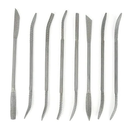 

Wood Riffler File Set 8PCS 200mm Double Ended Burrs for Woodworking Carving Hand Tools Needle File
