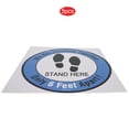 thumbnail image 3 of unids/bolsa, pegatina de advertencia de distancia para el suelo, pegatina de señal de distancia de seguridad para tienda, Hospital #6, 3 of 8