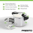 thumbnail image 3 of Presto 01370 8-Quart Stainless Steel Pressure Cooker, 3 of 9