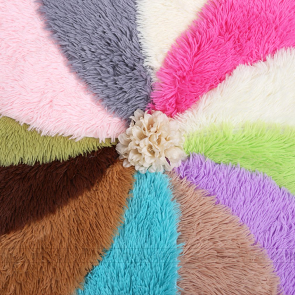 Ultra Soft Thick Indoor Round Morden Area Rugs Pads Bedroom Livingroom