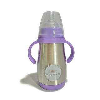 9Oz Double Wall Insulated Thermos Stainless Steel Baby Feeding Bottle With  Silicone Natural Vent Nipple