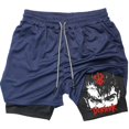 thumbnail image 3 of Anime Berserk Guts Men's Gym Shorts to Fitness 2 In 1 Quick Dry Performance Shorts Multiple Pockets Sports Short Pants Summer, 3 of 4