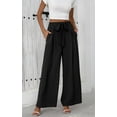 thumbnail image 4 of PRETTYGARDEN Women's Wide Leg Pants with Pockets High Waist Tie Front Loose Casual Trousers Business Work Outfits Trendy, 4 of 6