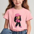 thumbnail image 2 of GreatBaby T-shirt Respirant pour Enfants à Manches Courtes pour Garçons Filles Saison de la Rentrée Col Rond Manches Courtes Hauts Décontractés Polyvalents pour l'Extérieur (Rose#2, 11 Ans), 2 of 7