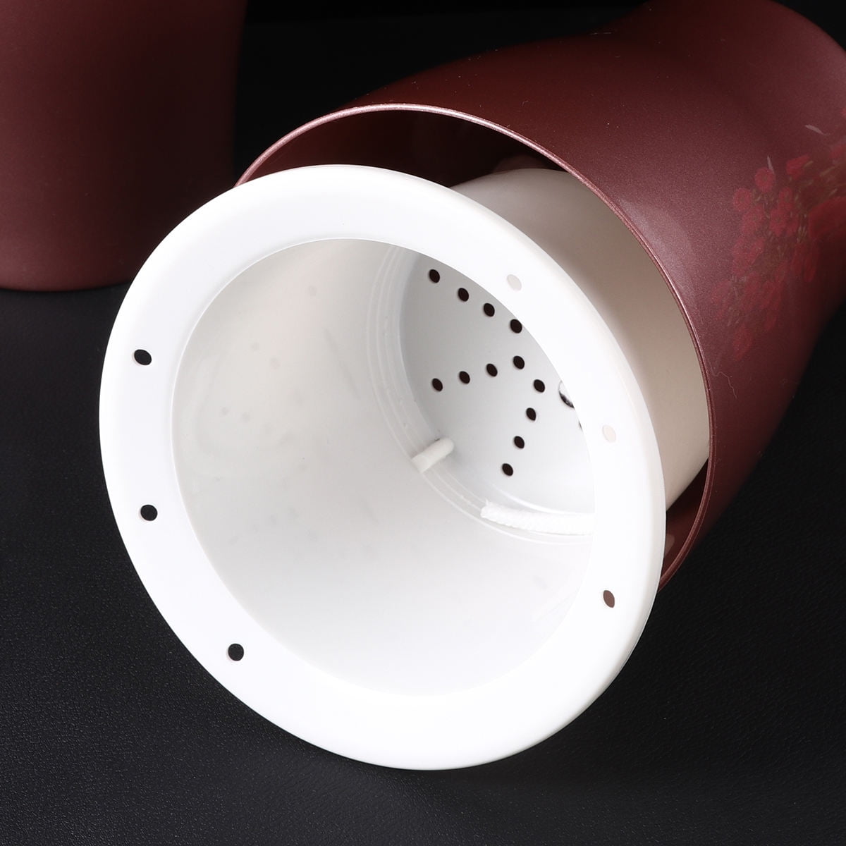 Raindrops 2pcs Plastic Lazy Flower Pot Creative Gardening Planter Self Watering Plant Holder Water Storage Pot for Home (Rose Gold, Large Size)