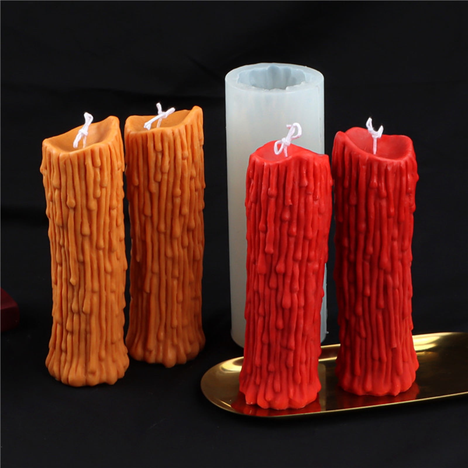 BQBQERT Teardrops Candle Mold Reusable Silicone for Epoxy Resin Casting Pillar Candle Soap Resin Ornaments Art