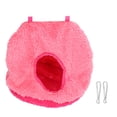 thumbnail image 2 of Hamaca de felpa para loros de invierno, acogedora casa nido colgante para pájaros domésticos (rosa), 2 of 10