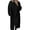 Black, variant on Women's Winter Double Breasted Wool Coat Long Sleeve Lapel Long Trench Coat Black XL