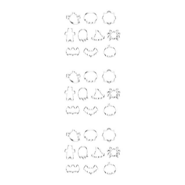 Matsuzay 10 Uds. Molde para galletas de Halloween, molde antiadherente para galletas, herramienta para hornear C C 3Conjunto