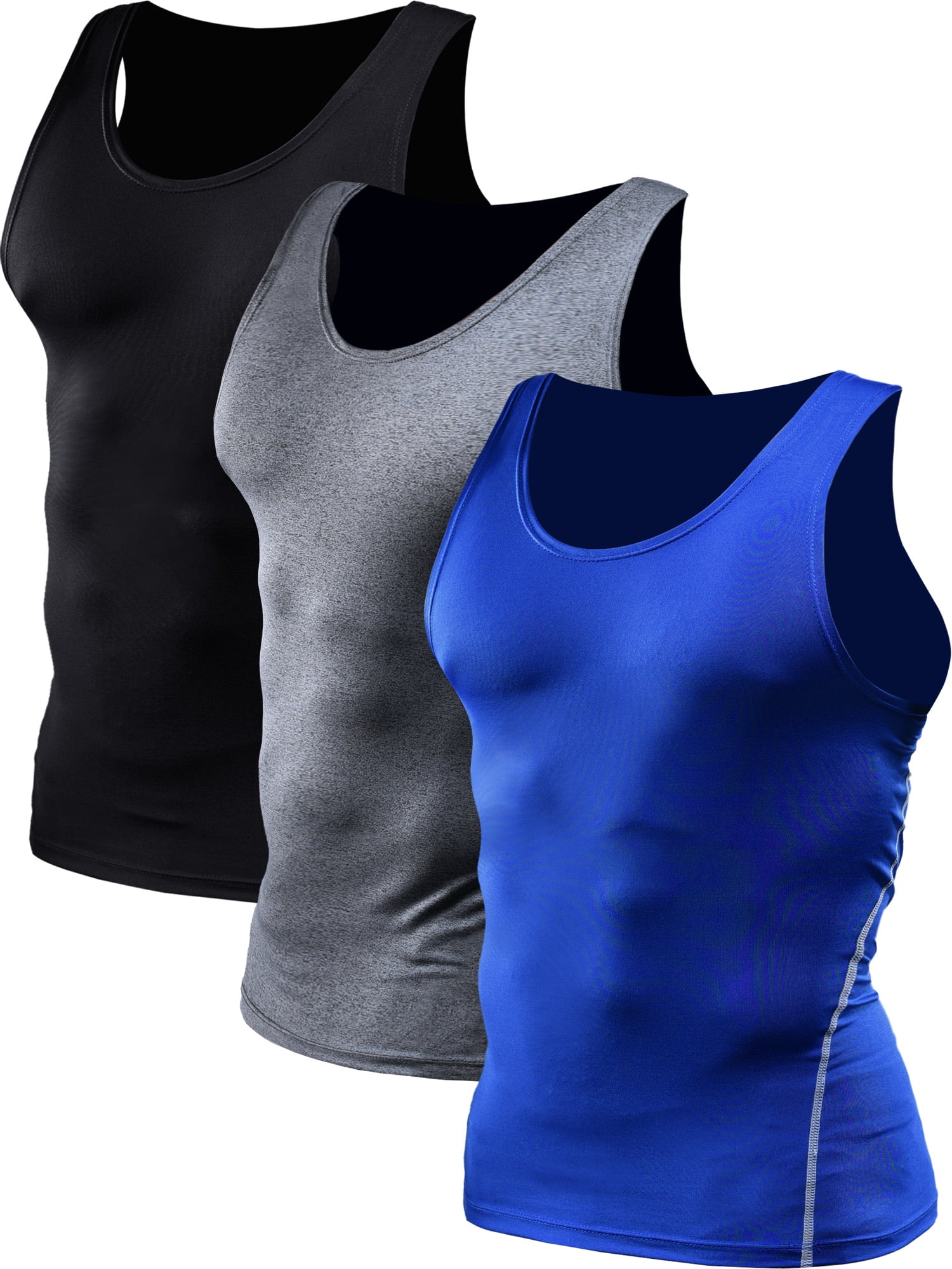Different Touch Herren-Tanktops – Dry-Fit, Quadratischer Schnitt, 3er-Pack