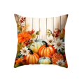 thumbnail image 2 of Txlpkdyx Farmhouse Linen Fall Harvest Pillow Covers 18x18 Inch,Adorable Pumpkin & Leaf Design,Decorative Throw Cases with Invisible Zipper for Sofa,Couch & Porch,Thanksgiving Decor, 2 of 4