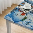 thumbnail image 4 of nygtbtfer Tree Christmas Fitted Tablecloth with , Fitted Table Cloth, Washable Wipeable Indoor Outdoor Table Cover for Party Kitchen Dinner Fits Table white, 4 of 7