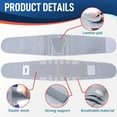 thumbnail image 6 of Back Brace for Lower Back Pain Women, Breathable Back Support Belt for Women & Men with Lumbar Pad, Lumbar Support Belt for Heavy Lifting & Work, Scoliosis, Grey, 3XL (Circumference:54-63"), 6 of 15