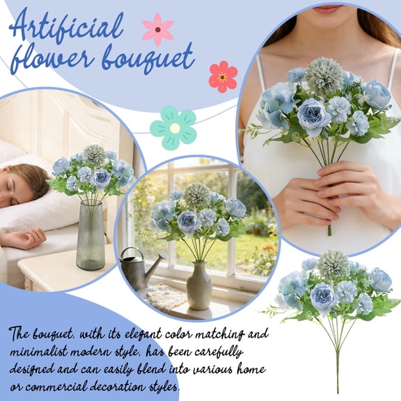 Beautiful Artificial Silk Fake Flowers for Wedding Valentines Bouquet, Artificial Flowers, Home Decoration