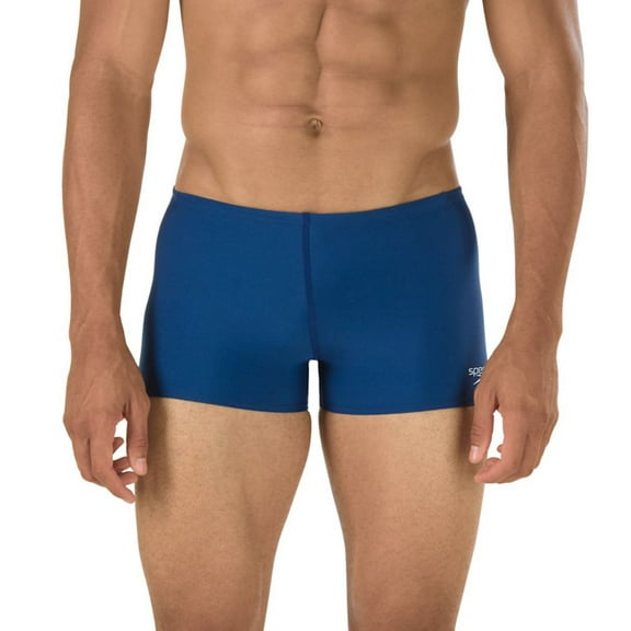 Men's Speedo 805016 Endurance Square Leg Swim Trunk (Navy 34 Waist)