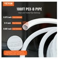 thumbnail image 2 of PEX Pipe 3/4 Inch 100ft, PEX-B Tubing for Hot & Cold Water - with Cutter & Clamps - White, Flexible Plumbing Pipe for Radiant Heat, Water Lines, 2 of 9