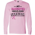 thumbnail image 3 of Inktastic My Daughter is a Survivor Breast Cancer Awareness Long Sleeve T-Shirt, 3 of 5