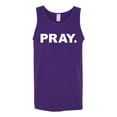thumbnail image 2 of Wild Bobby Pray. Inspirational/Christian Men Graphic Tank Top, Purple, 3X-Large, 2 of 5