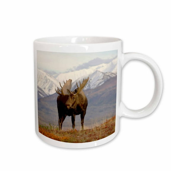 3drose, Moose Bull Wildlife, Denali National Park, Alaska - Us02 Ska3065 - Steve Kazlowski, 11oz Mug